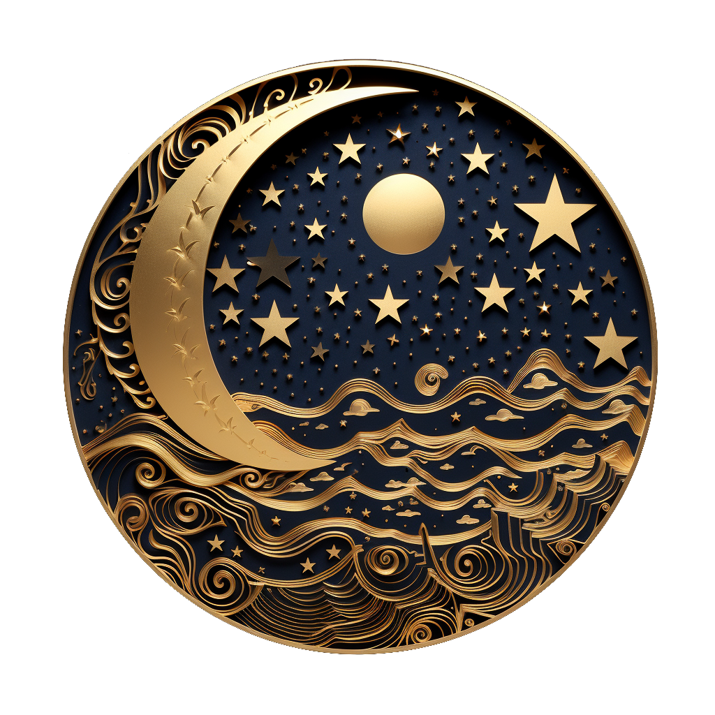 Moon and Stars Pendant Necklace