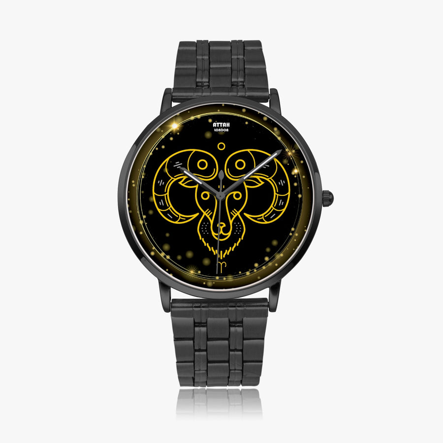 Aries horoscope stainless steel women's watch