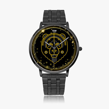 Leo zodiac wristwatch, unisex, stainless steel