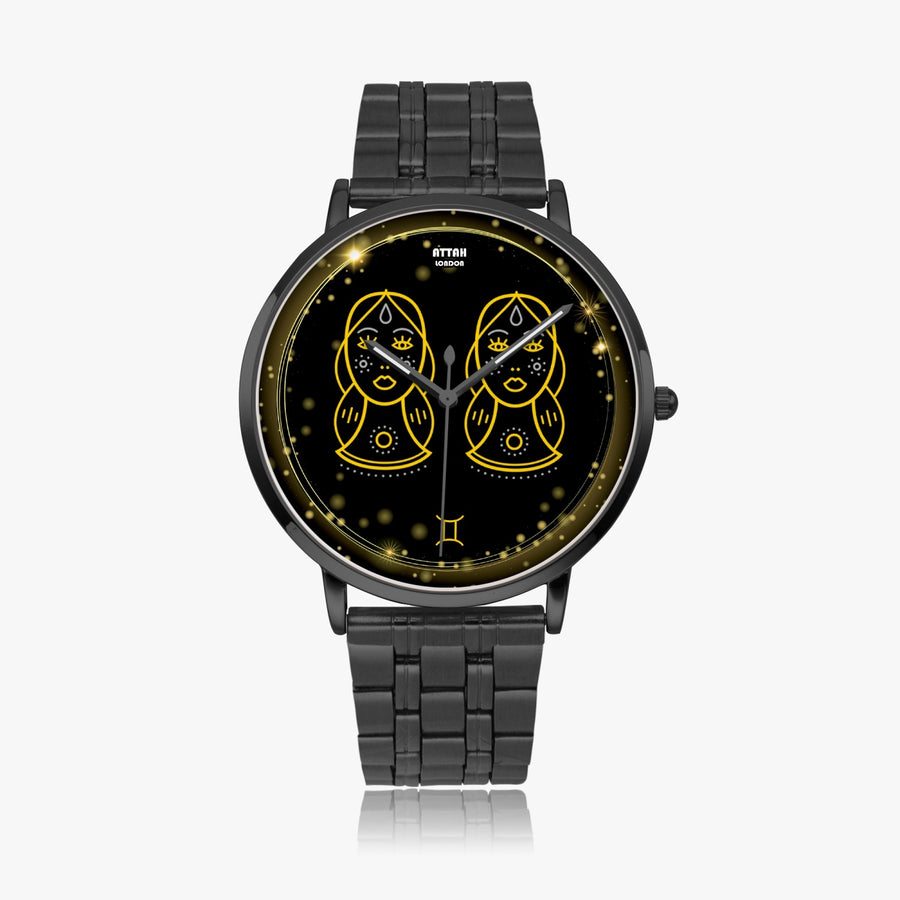 Gemini horoscope stainless steel women's watch